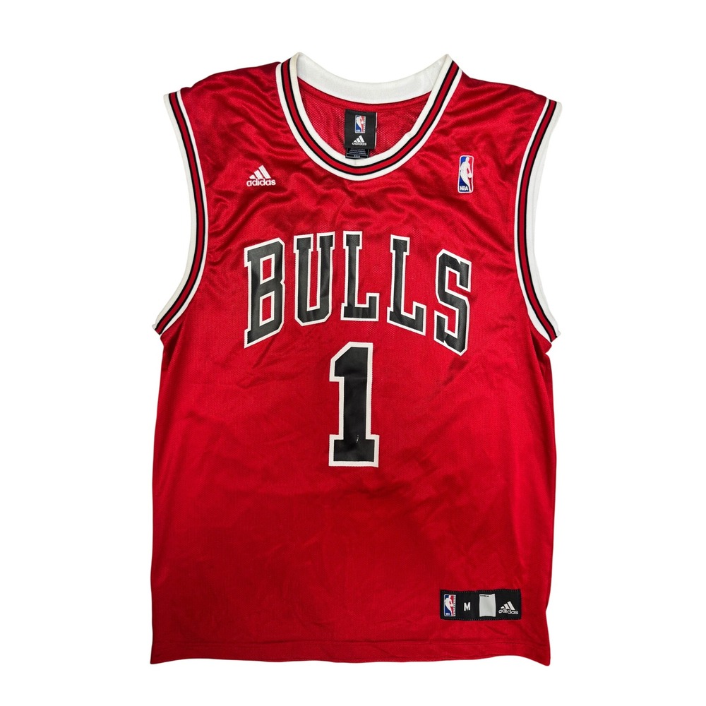 Adidas Chicago Bulls Derrick Rose 1 NBA Jersey Mens Medium Red Basketball Mesh